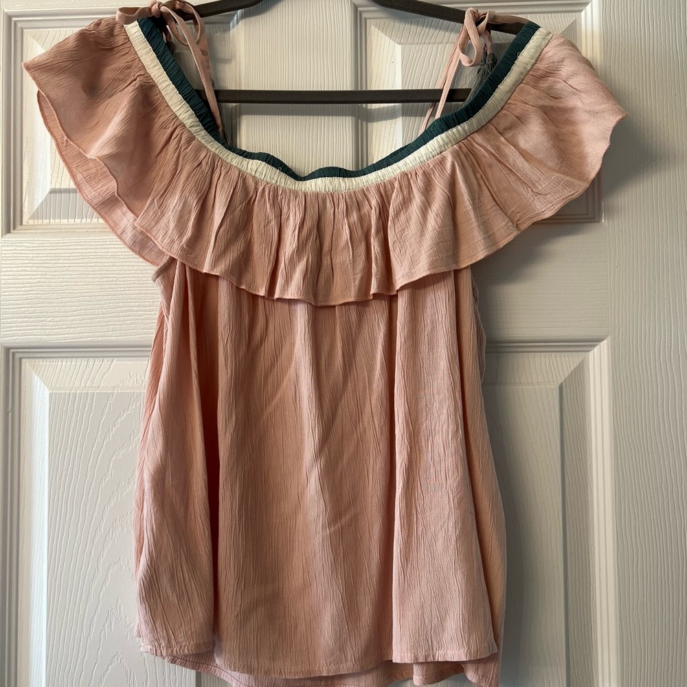 Pink off the shoulder top